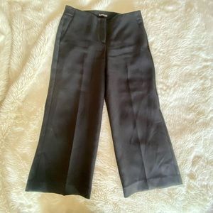 Express Black Cropped Wide-Leg Pants